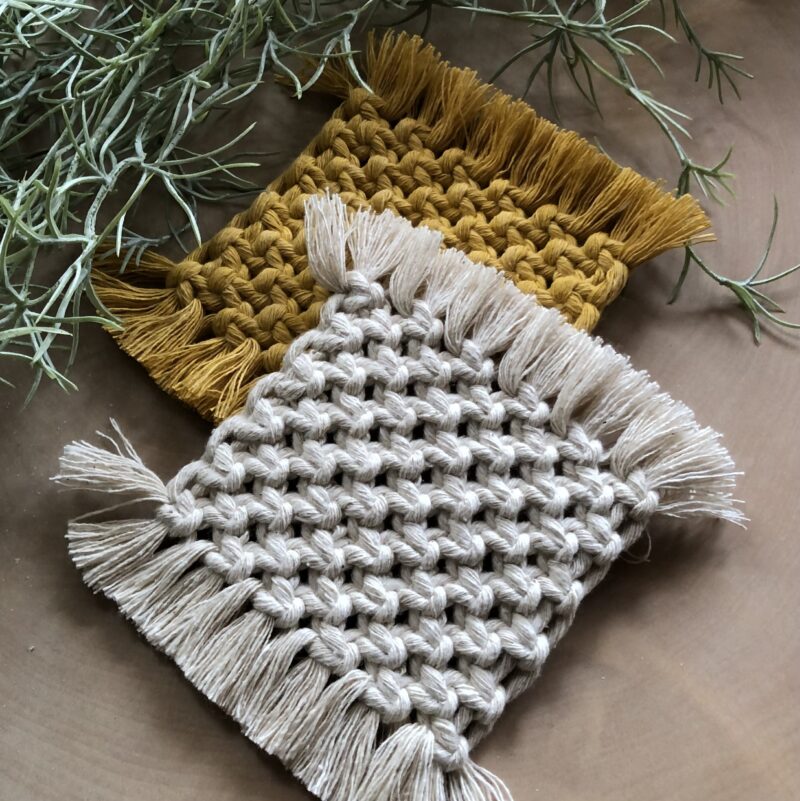 Macrame Square Coasters