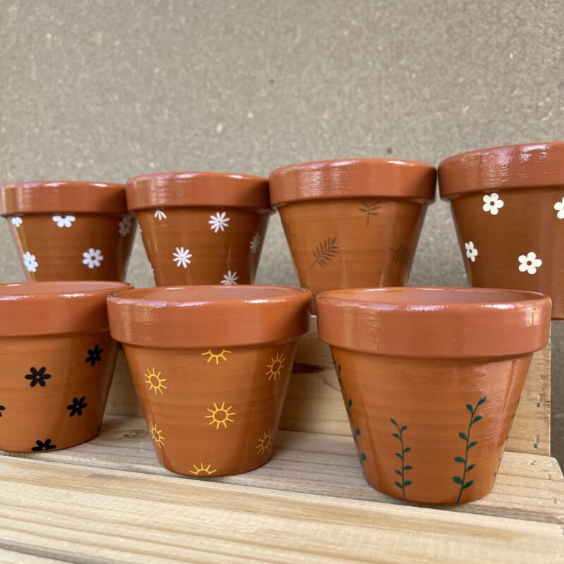 Terracotta Vinyl Pots - 8cm