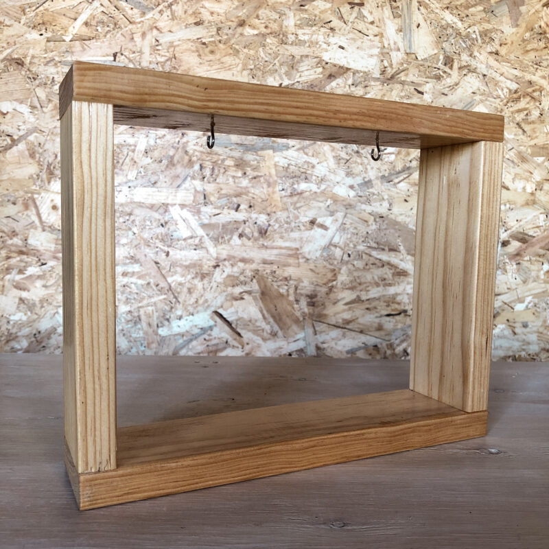 Wooden Table Stand - 2 Glasses - Image 2